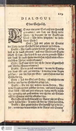 Dialogus oder Gespräch einer Erleuchteten und Unerleuchteten Seelen