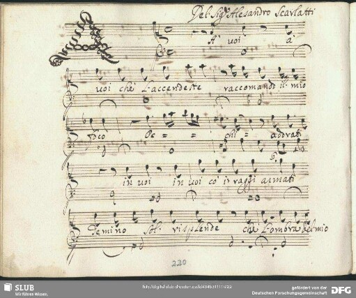 Alessandro Scarlatti - A voi che l'accendeste