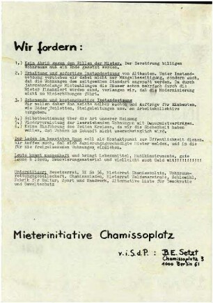 Flugschrift: Instandbesetzung, 1980