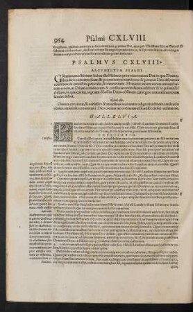 Psalmus CXLVIII.