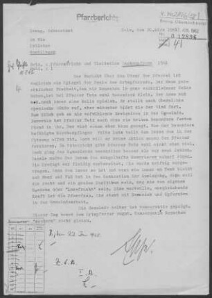 Deckenpfronn: Pfarrbericht 1961