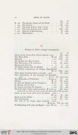 VII. Woodcuts by Dürer arranged chronologically