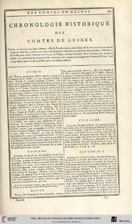 Chronologie historique des comtes de Guines