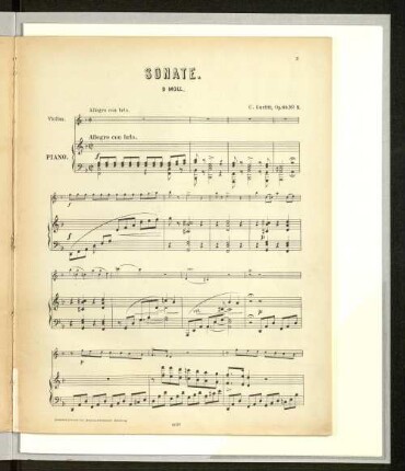 Sonate. D Moll. [Violino & Piano]
