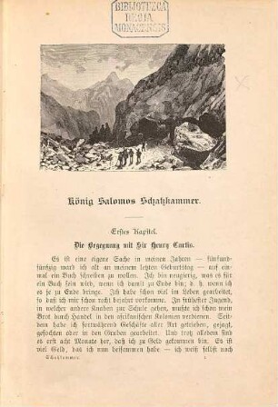 König Salomos Schatzkammer : Aus dem Englischen von H. Rider Hagard übersetzt von M. Strauß. Mit 24 Holzschnitt-Illustrationen [von Edouard Riou]