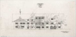 Gsaenger, Gustav; Lenggries (Bayern); Gasthaus "Altwirt", Umbau - Südseite (Ansicht)