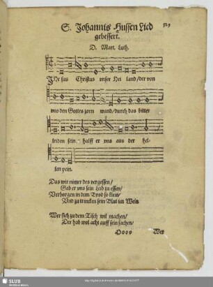 S. Johannis Hussen Lied