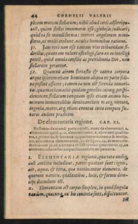 De elementaria regione. Cap. XI.