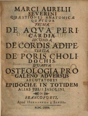 Quaestiones anatomicae quatuor