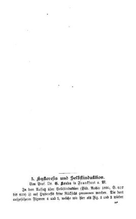 Hysteresis und Selbstinduktion