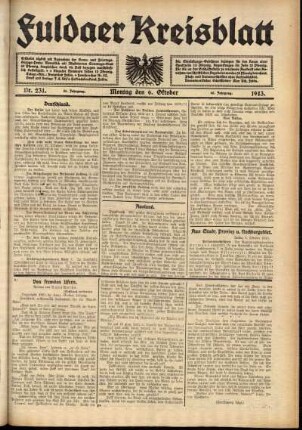 Ausgabe vom Montag, den 06. Oktober 1913.