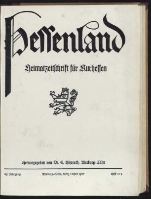 Heft 3/4, März/April 1937