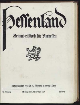 Heft 3/4, März/April 1937