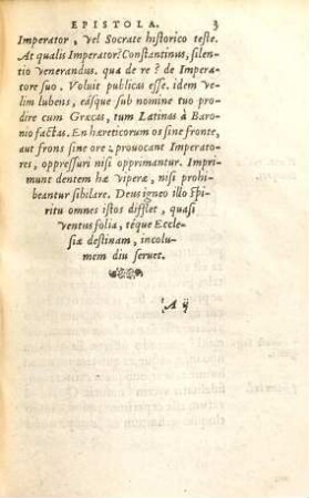 Contantini[!] imp. rescriptum ad Arium & Arianos = Kōnstantinu Sebastu epistolē Areiō kai Areianois