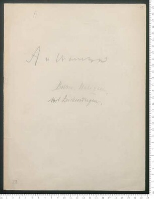 A. v. Chamisso - Botan. Notizen. mit Zeichnungen.