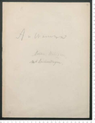 A. v. Chamisso - Botan. Notizen. mit Zeichnungen.