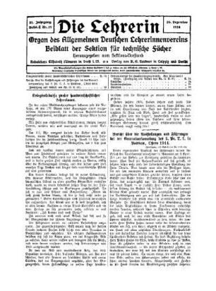 Bericht über die Ausstellungen und Führungen bei der Generalversammlung des Landesvereins Preußischer Techn. Lehrerinnen in Potsdam, Ostern 1914 : (Fortsetzung und Schluß von Nr.16 S.59)