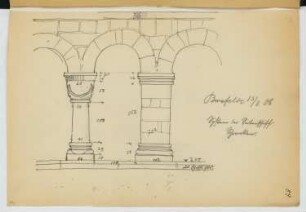Klosterkirche, Hemeln-Bursfelde: Detail (aus: Skizzen- und Fotoalbum 22)