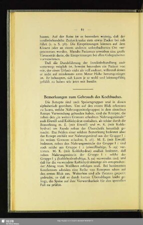 Bemerkungen zum Gebrauch des Kochbuches