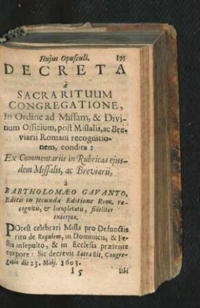 Decreta a Sacra Rituum Congregatione ...