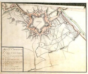 WHK 14 Spanischer Sukzessionskrieg 1701-1713 bis zum Frieden von Rastatt: Plan der Belagerung der Zitadelle von Tournai, 1709