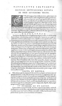 Historia Septuagesima Octava. De Pisce Octogesimo Tertio