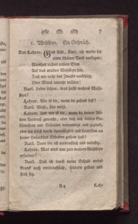 5. Wohlseyn. Ein Gespräch.