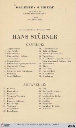 Gemälde (Nr.1-23)