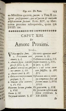 Caput XIII. De Amore Proximi