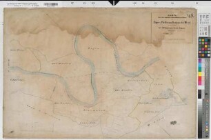 Lippe: Karte der Ufer und des Inundations-Gebietes des Lippe-Flusses von Neuhaus bis Wesel in III Sectionen. Section III: Regierungs-Bezirk Münster in 22 Blättern (9. Blatt)