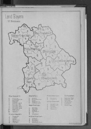 Wahlkreise im Land Bayern
