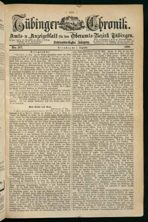 7. Dezember (Nro. 287) - 12. Dezember (Nro. 292)