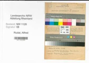 Entnazifizierung Alfred Rudat , geb. 28.06.1890 (Polizist)