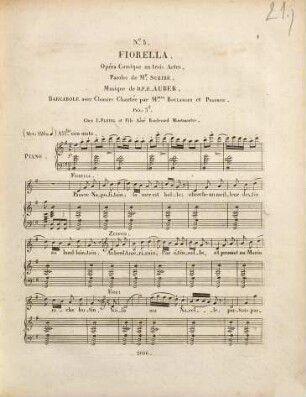 Fiorella : opéra comique en 3 actes : paroles de Scribe, 5. Pauvre Napolitain