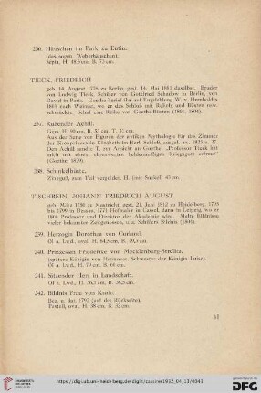 Tieck, Friedrich (Nr. 237-238)