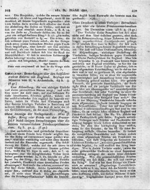 Ohne Druckort u. ohne Verleger: Betrachtungen über die letzten Friedensunterhandlungen. Im December 1800. 56 S. 8.