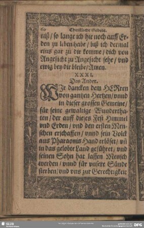 XXXI. [Drey Gebet, Von Christi Aufferstehung.] Das Ander