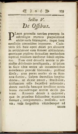 Sectio V: De Ossibus.