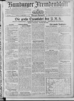 Hamburger Fremdenblatt, Morgenausgabe