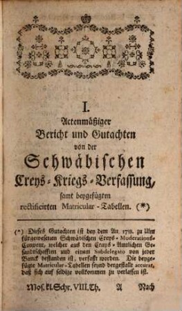 Friderich Carl Mosers Kleine Schriften, zur Erläuterung des Staats- und Völckerrechts, wie auch des Hof- und Canzley-Ceremoniels. 8