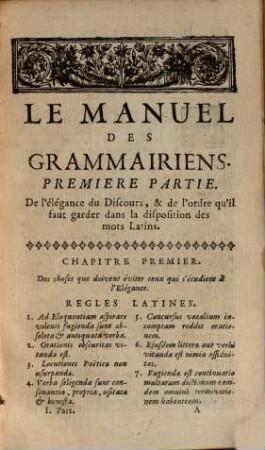 Le Manuel des Grammairiens ...