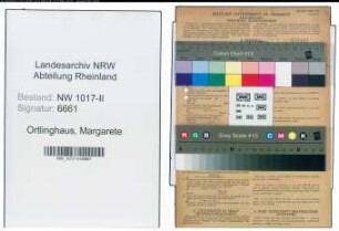 Entnazifizierung Margarete Ortlinghaus , geb. 02.11.1913 ()
