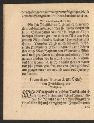 Franciscus Burcard. im Buch von Freistellung der Religion.