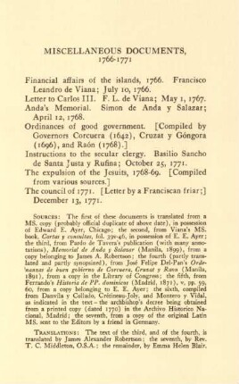 Miscellaneous documents, 1766-1771