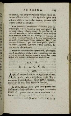 Cap. III. De Aqua