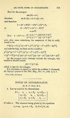 Notes on determinants.