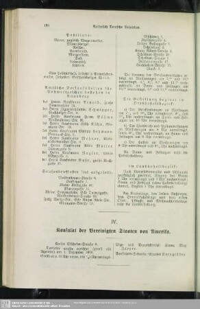 IV. Konsulat der Vereinigten Staaten von Amerika