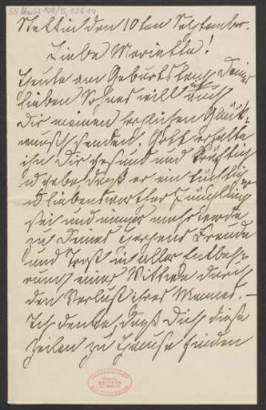Brief an Mariette von Roell : 10.09.1900