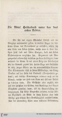 [1].1843: Die Abtei Heisterbach unter den drei ersten Aebten
