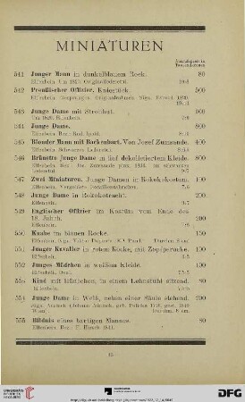 Miniaturen (Nr. 541-555)
